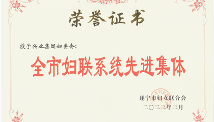 喜報(bào)！興業(yè)集團(tuán)婦委會(huì)榮獲“全市婦聯(lián)系統(tǒng)先進(jìn)集體”榮譽(yù)稱號(hào)